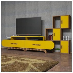 Mobila Living TV Flora S - Nuc, Galben