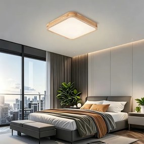 BRILAGI - Corp de iluminat LED dimabil WOODLINE SQUARE LED/48W/230V, stejar 40x40 cm + telecomandă
