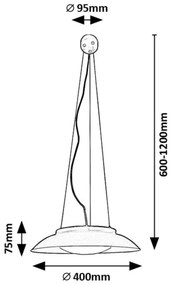 Lustra LED suspendata moderna Hafsa 40cm