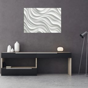 Tablou - Valuri Albe 3D (90x60 cm)