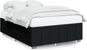 vidaXL Cadru de pat fără saltea, negru, 140x200 cm, textil