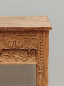 Consola din lemn de tec reciclat, gravat, Jaipur