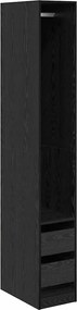 vidaXL Dulap cu sertar Stejar Negru 50 x 30 x 200 cm Lemn compozit