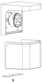 Eglo 96256 - LED Corp de iluminat perete exterior JORBA LED/4,9W/230V IP44