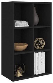 Bibliotecă/servantă, negru, 66x30x97,8 cm, pal
