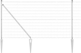vidaXL Gard cu Stâlp Argintiu 0,8 x 10 m Oțel