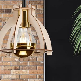 Lustră aplicată LANDO 1xE27/15W/230V fag