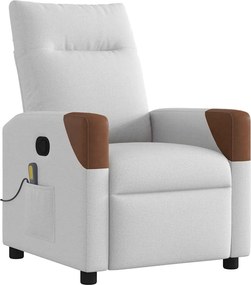 vidaXL Scaun de masaj cu țesătură gri nor