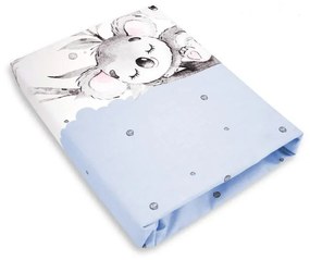 Cearceaf cu elastic pentru patut 140X70 cm din bumbac Koala blue MimiNu