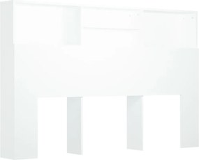 vidaXL Tăblie de pat cu dulap, alb, 160x19x103,5 cm