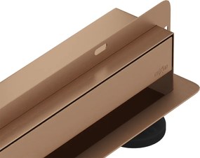 Mexen Flat Wall scurgere liniară de perete 2 în 1 120 cm, cupru periat - 1C30120