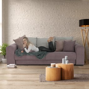 Canapea foarte spatioasa, violet, roz invechit, bej, GILEN BIG SOFA