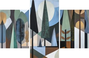 Tablou - Abstracție geometrică naturală II. (90x60 cm)