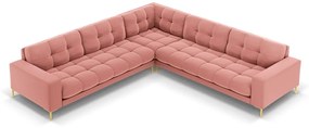 Coltar 6 locuri Bali velvet/picioare gold – L256 x l256 x h75