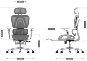 Scaun de birou Eclipse 7.9 (gri). 1087574