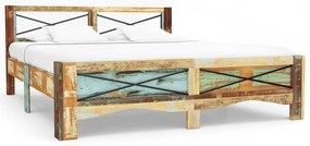 vidaXL Cadru de pat, 140 x 200 cm, lemn masiv reciclat
