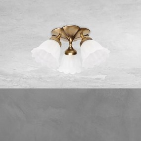 Lustra aplicata din alama design italian Glass Bell 3L