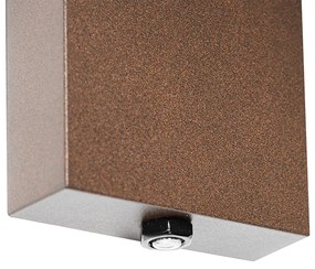 Lampa de perete exterioară maro ruginiu IP44 cu senzor de amurg - Charlois