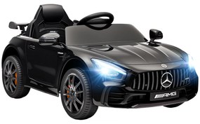 AIYAPLAY Mașină electrică pentru copii, Mercedes, 3-5 km/h, telecomandă, lumină &amp; muzică, Negru | Aosom Romania