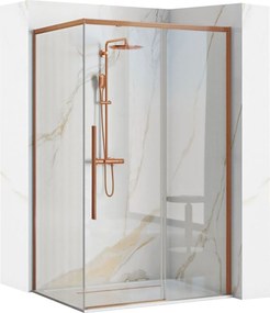 Cabina de dus SOLAR Copper Brush 100x80cm