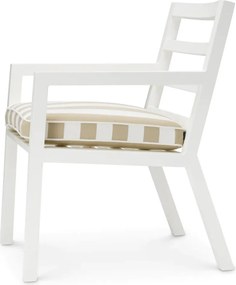 Scaun de interior/ exterior elegant design LUX Delta, alb mat