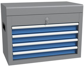 DURHAND Caisse boite à outils en metal cu 4 sertare și 1 blat superior, blocabil cu 2 chei furnizate, 2 mânere | Aosom Romania