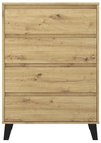 Comodă Brisas 4 (stejar artisan + negru) . 1116262