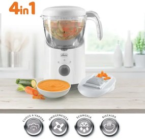 Aparat de gătit cu aburi și blender 4 în 1 Chicco EASY MEAL