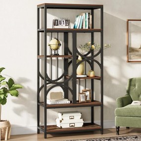 RAI53 - Rafturi, etajera 80 cm, pentru birou, biblioteca living, hol, dormitor, bucatarie, camera copii, stil industrial - Maro