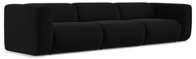 Canapea neagră cu tapițerie din catifea 319 cm Ekahi – Makamii