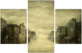 Tablou - Oraș colorat, abstracție (90x60 cm)