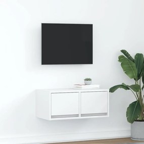 vidaXL Comodă TV, alb, 60x31x25,5 cm, lemn prelucrat