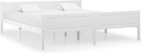 vidaXL Cadru de pat, alb, 180x200 cm, lemn masiv de pin