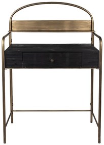 Consola neagra, din lemn si metal, Orsay