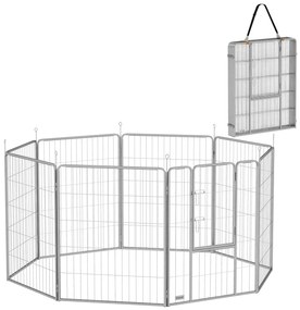PawHut Spațiu de joacă pentru animale de companie, Gard pentru câini, Loc de joacă pentru animale de companie, ajustabil flexibil, Oțel inoxidabil | Aosom Romania