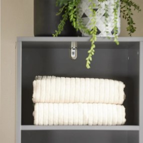 LISIA2 - Dulap inalt 35 cm, dulapior inalt Gri - Auriu - Mobilier Baie Lisia