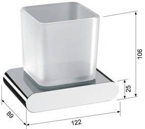 Suport pentru periuța de dinți alb de montat pe perete din sticlă Flori – Sapho