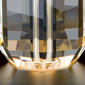 Veioza design lux cu cristal K9 ALEXIS crem/auriu