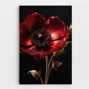 Tablou Canvas, 30x40cm, Dormitor si Living, Flori, Maci, Dark Red Poppy