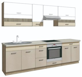 Set bucatarie PREMIO A PLUS, carcasa stejar sonoma/fronturi cappuccino