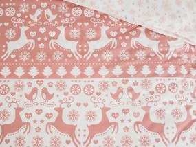 Bumbac din bumbac renforcé PINK CHRISTMAS roz Dimensiune lenjerie de pat: 70 x 90 cm | 140 x 200 cm