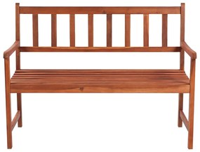 Banca de gradina cu perna, 120 cm, lemn masiv de acacia 1, Rosu, 120 x 50 x 3 cm, 1