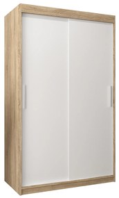 Dulap de haine 120 cm Toki (stejar sonoma + alb mat). 1064814