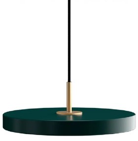 Lustra LED design scandinav Asteria mini - forest green/ auriu