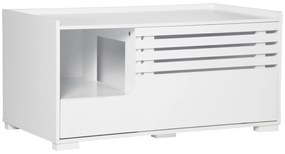 PawHut Dulap pentru pisici cu 2 rafturi Design 2 în 1, Ușă magnetică Alb | Aosom Romania