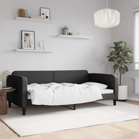 354040 vidaXL Cadru de pat, negru, 100 x 200 cm, material textil