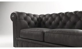 Canapea gri antracit cu tapițerie din catifea 230 cm Cambridge – Ropez