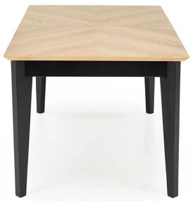 Masă de bucătărie Kenneth, stejar / negru