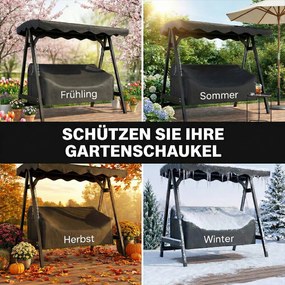 Outsunny Husă pentru leagăn de grădină 3 locuri, husă de protecție impermeabilă, rezistentă la vânt și la UV, țesătură Oxford 420D | Aosom Romania