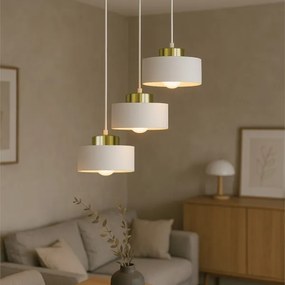 Lustră IGNIA pe cablu, 3xE27/60W/230V, albă